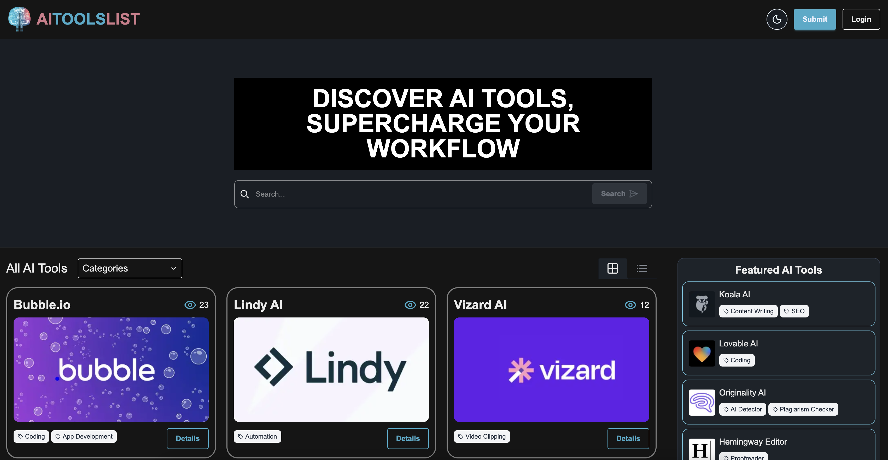 AI Tools List - AI Tool Review & Details | AI Directories
